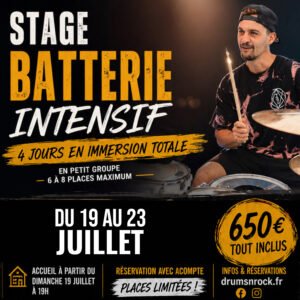 Réservation stage intensif - 4 jours