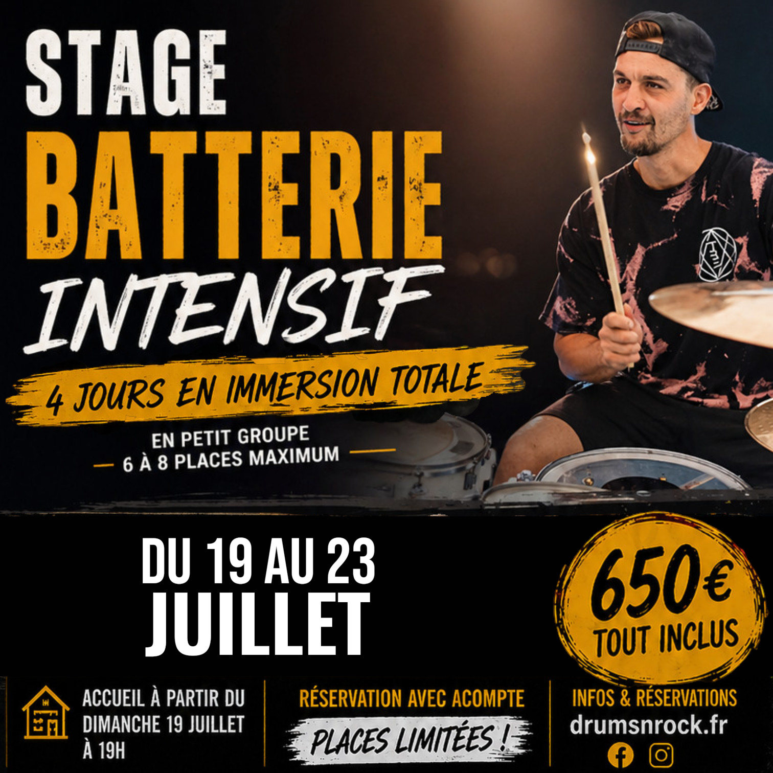 Stage Batterie Été 2026 – Finalisation de l&rsquo;inscription